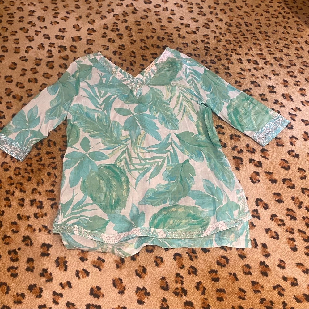Tropical Tunic with Embroidery